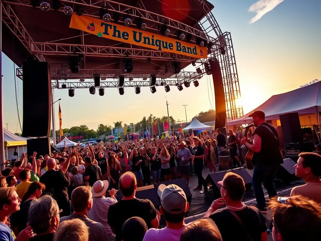 A lively photograph capturing a musical performance during the annual ILLIFEST festival, highlighting the energy and excitement of the event.